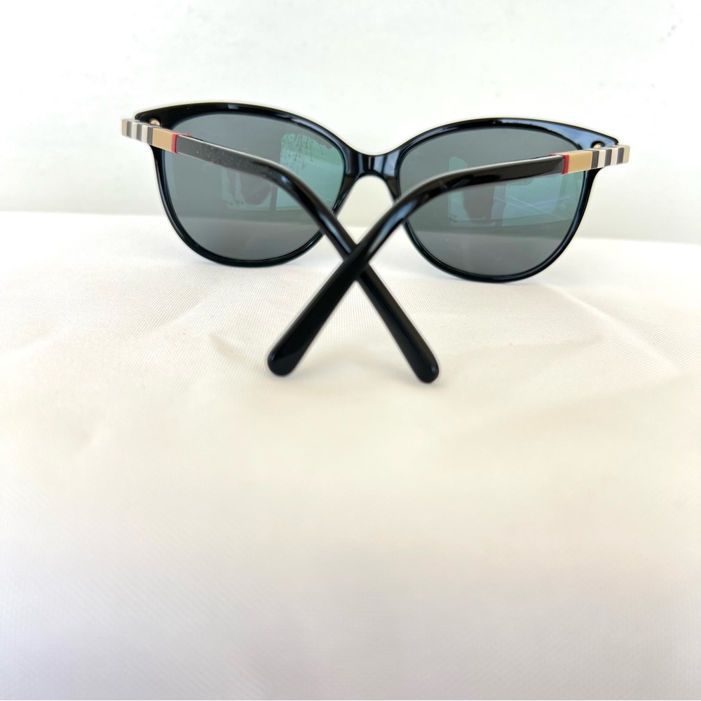 BURBERRY Italy B 4216 3001/T3 Cat Eye Full Rim Black w Strips Frame Glasses - Picture 10 of 13